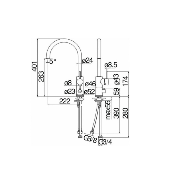 Смеситель для кухни Nobili Live LV00113/10CR