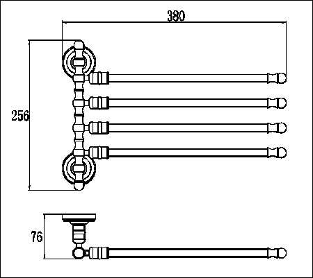 Полотенцедержатель Ganzer (хром) GZ 31014