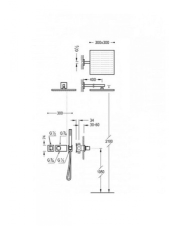Душевая система TRES 20725201