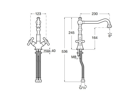 Смеситель для кухни Roca Carmen 5A844BC00