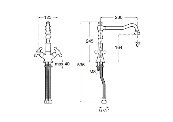 Смеситель для кухни Roca Carmen 5A844BC00
