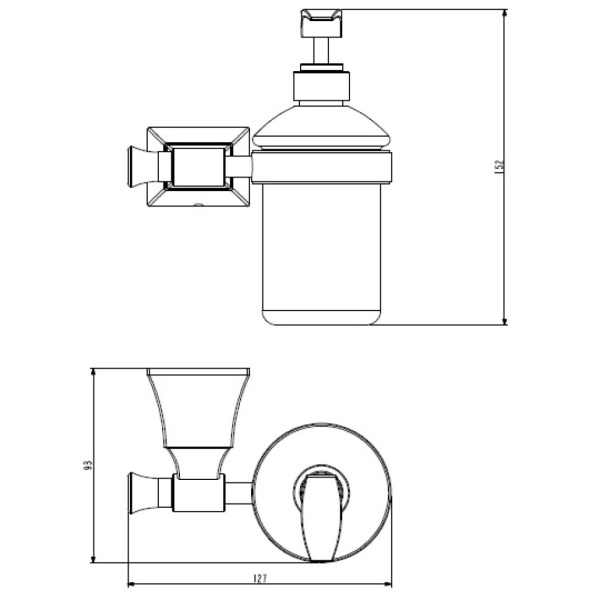 Дозатор для мыла Art&Max Genova AM-M-012-CR