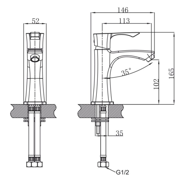 Смеситель для раковины  KAISER Boss (51011)