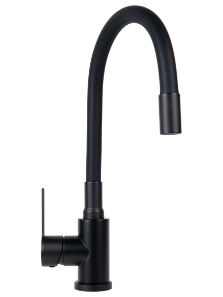 Смеситель для кухни однорычажный с гибким изливом Agger Easy A3100544 черный матовый