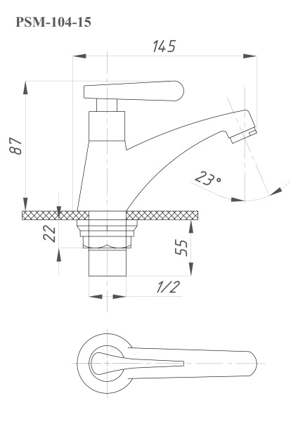 Кран для холодной воды ПСМ-Профсан КОМПЛЕКТАЦИЯ PSM-104-15 PSM-104-15