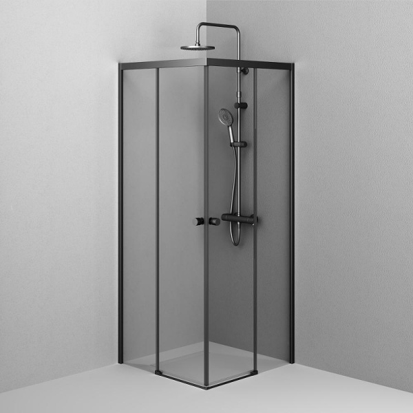 Душевой уголок (80х80) Am.Pm X-Joy W94G-403-8080-BT1K черный матовый