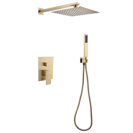 Душевой комплект ABBER Daheim AF8219G скрытого монтажа без излива, золото матовое