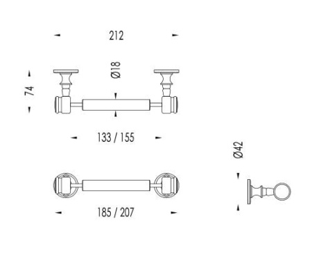 Держатель туалетной бумаги Devon&Devon First DD33100CR
