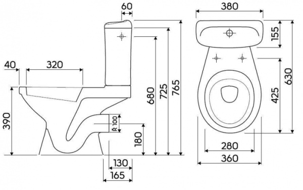 Унитаз-компакт Kolo Idol 1903300U