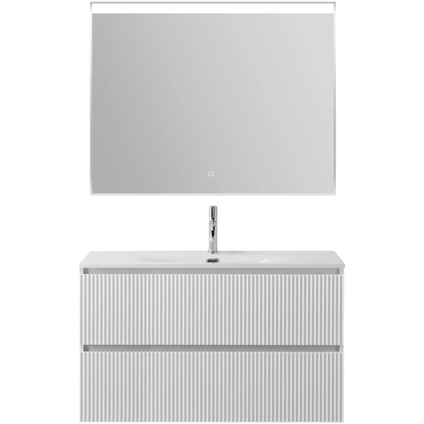 Тумба под раковину 90 BelBagno Uno UNO-MINI-900-2C-SO-BO белый матовый, без раковины