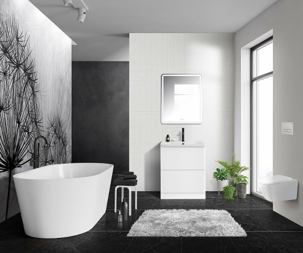 База под раковину BelBagno 70 ALBANO-700-2C-PIA-BL Bianco Lucido