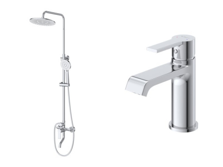 Комплект смесителей для ванной комнаты BelBagno AURORA-VSCM/LVM-CRM