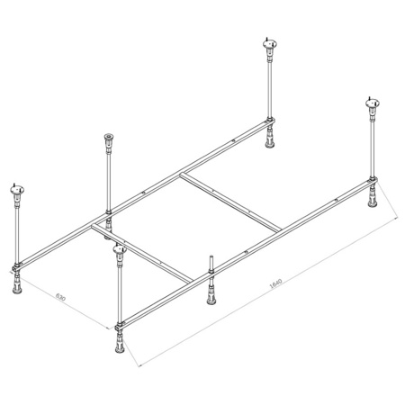 Каркас для ванны AM.PM Func 170x75 W84A-170-075W-R