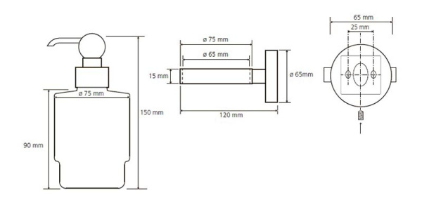 Настенный дозатор для жидкого мыла Bemeta Retro 144209108