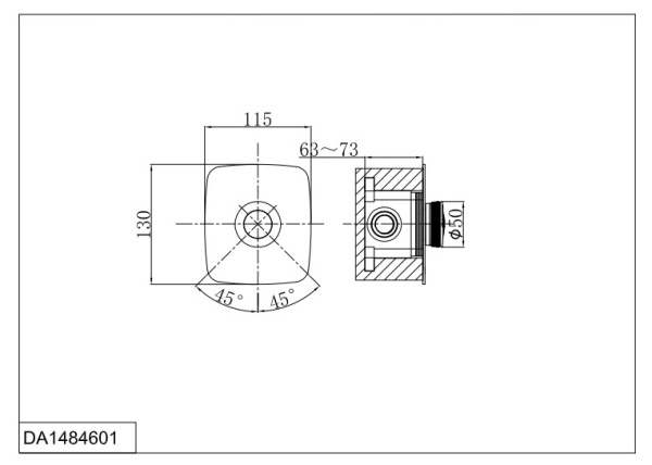 Смеситель для ванны и душа D&K Bayern.Alfeld (DA1484601)