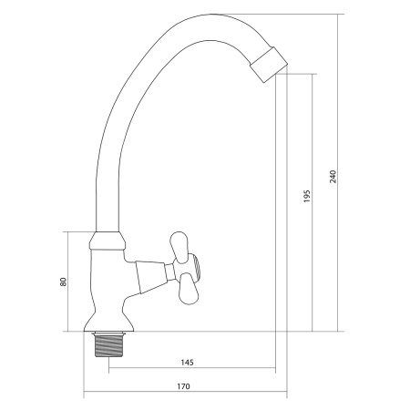 Кран  для холодной воды Славен Прораб  О СЛ-ОД-О13