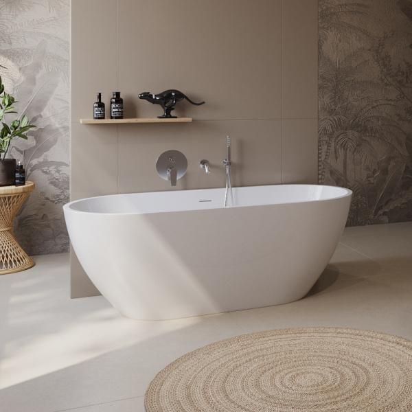 Акриловая ванна (170х75) BelBagno Uno BB701-1700-750-K Акриловая ванна (170х75) BelBagno Uno BB701-1700-750-K