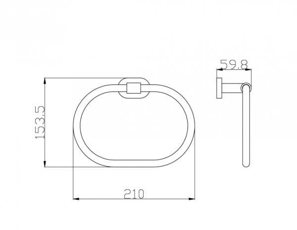 Полотенцедержатель овальный Rav Slezak YUA0104CB Полотенцедержатель овальный Rav Slezak YUA0104CB