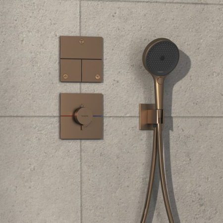 Переключатель потоков на 3 положения Hansgrohe ShowerSelect Comfort Е 15573140 шлифованная бронза