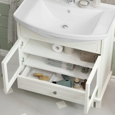 Тумба под раковину Opadiris Омега 75  00-00002951 слоновая кость (без раковины)