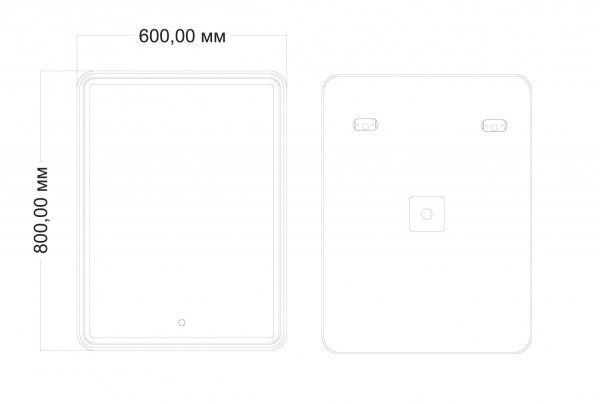 Зеркало с подсветкой Art&Max TITO AM-Tit-600-800-DS-F