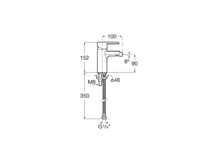 Смеситель для биде без донного клапана Roca Naia  5A6A96CN0