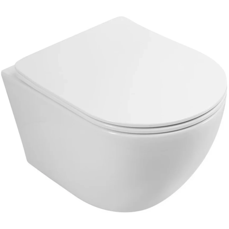 Унитаз подвесной безободковый Art&Max Sanremo AM026CHR/SC микролифт