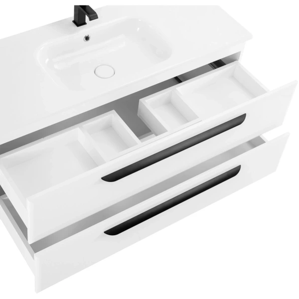 Тумба под раковину Cezares ECO-CER-1000-2C-SO-BO Bianco Opaco без ручек