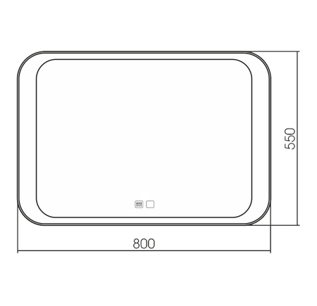 Зеркало (80х55) Silver Mirrors Indigo neo LED-00002408