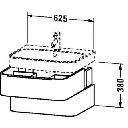 Тумба подвесная Duravit H2636402222