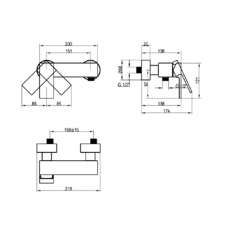 Смеситель для душа Villeroy & Boch Classic TVS10130100061
