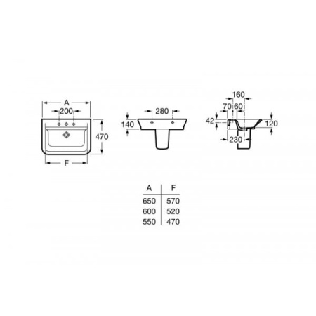 Полупьедестал для раковины Roca The Gap 337471000
