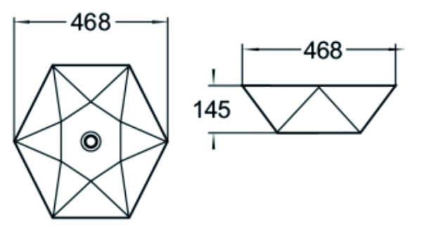 Раковина накладная (47х47) SantiLine SL-1058