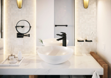 Косметическое зеркало Hansgrohe AddStoris 41791670 черный матовый