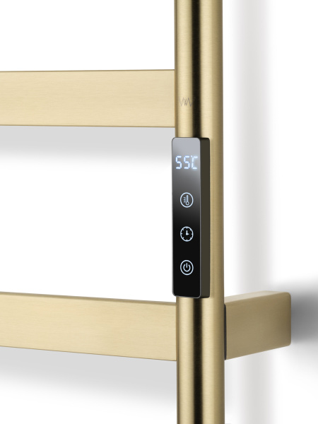 Полотенцесушитель электрический WONZON & WOGHAND DÜSSELDORF, брашированное золото WW-A204-BG Полотенцесушитель электрический WONZON & WOGHAND DÜSSELDORF, брашированное золото WW-A204-BG