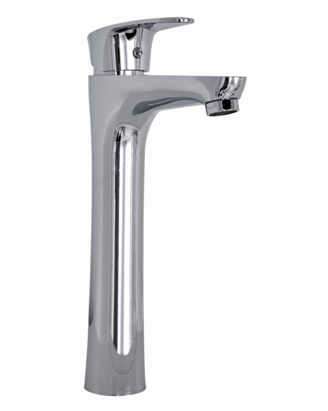 Смеситель для накладной раковины однорычажный полимерный высокий OneLife P09-121cr хром