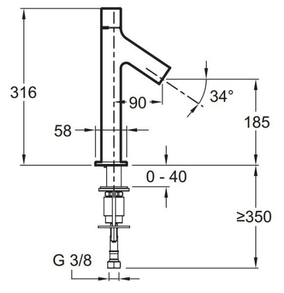 Смеситель для раковины Jacob Delafon Talan E10379RU-CP