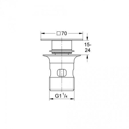 Пробка сливная с переливом GROHE 40565AL0