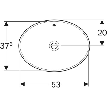 Раковина встраиваемая сверху (55х40) Geberit VariForm 500.716.01.2