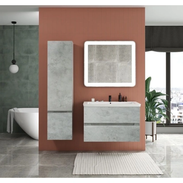 Пенал подвесной Art&max AM-Techno-1600-AC-SO-LS935-L Бетон лофт натуральный