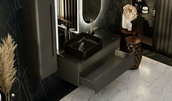 Тумба под раковину Jorno Shine 100   Shi.01.100/P/A