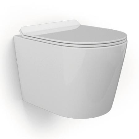 Подвесной безободковый унитаз с сиденьем микролифт beWash Aldo BKWHR001480