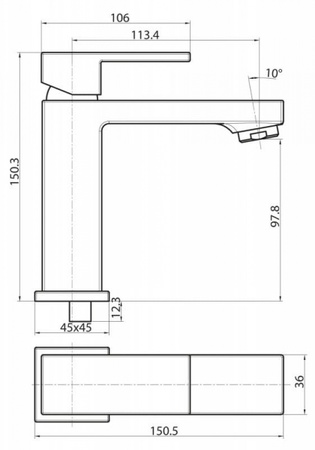 Смеситель для раковины BelBagno Magna MAG-LVM-CRM