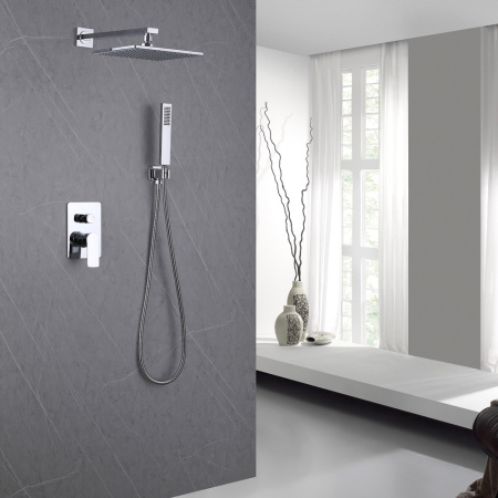 Душевой комплект ABBER Weiss Insel AF8018 скрытого монтажа без излива, хром