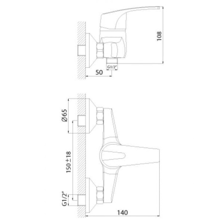 Смеситель для душа Rossinka D (D40-41)