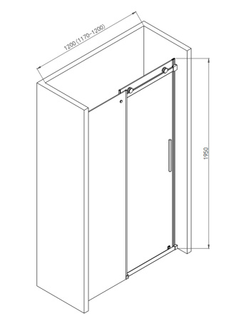 Душевая дверь AQUAme AQM4201F-12