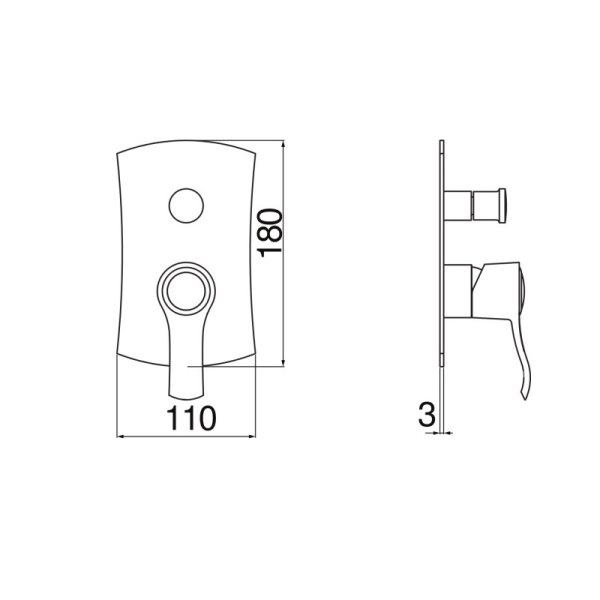 Смеситель для ванны Nobili Sofi SI98100/ECR