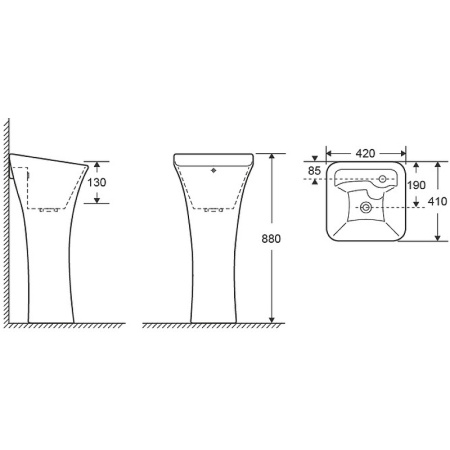 Раковина Cerutti Selenia 42 CT7835 Белая