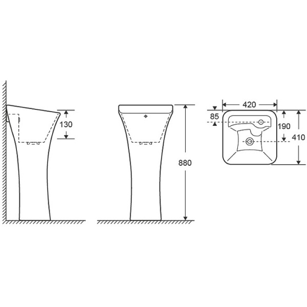Раковина Cerutti Selenia 42 CT7835 Белая