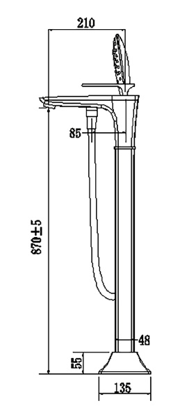 Смеситель для ванны Timo Helmi 4000/00-16Y-CR chrome white